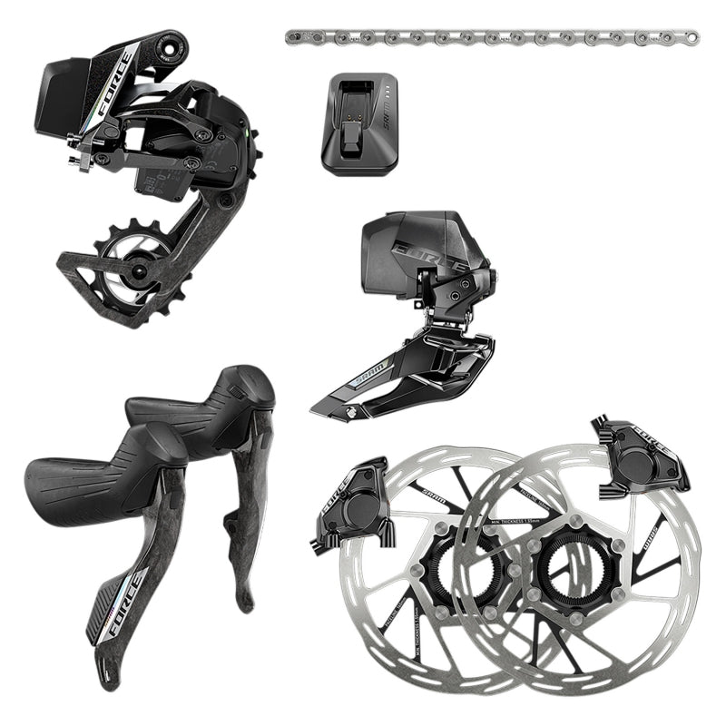 Sram Force E1 AXS HRD 2x Electronic Road Group Kit N/A Black/Carbon