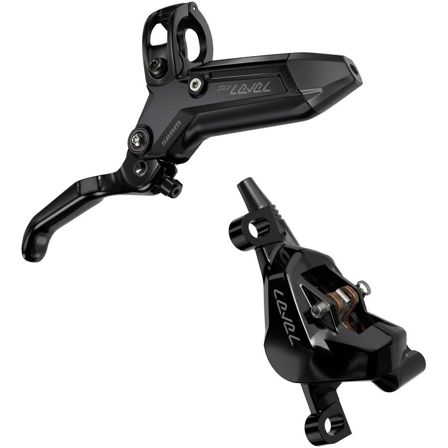 SRAM Level Silver Stealth Disc Brake Lever - Front Post Mount 2-Piston Aluminum Lever SS Hardware BLK C1
