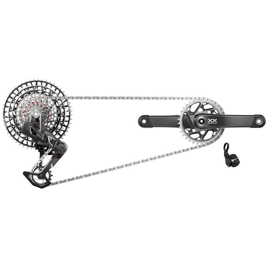 SRAM XX SL T-Type Eagle Transmission Groupset - 170mm Crank 34t Chainring AXS POD Controller 10-52t Cassette Rear Derailleur Chain