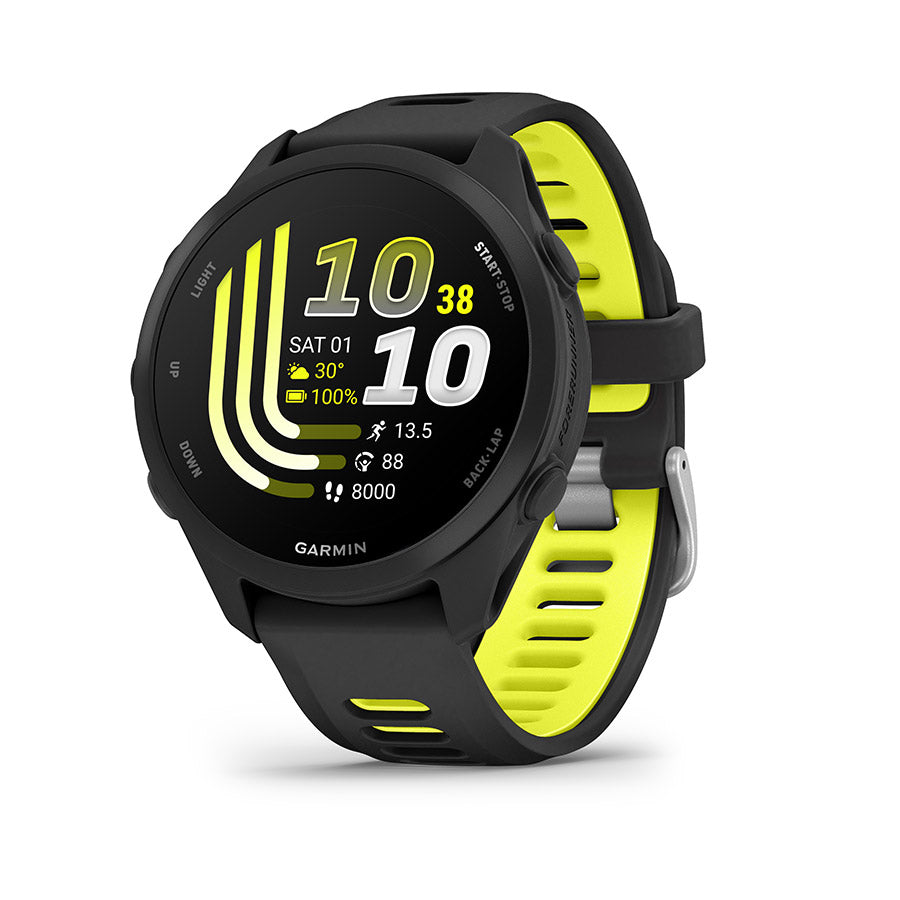 Garmin Forerunner 170 Music Watch Watch Color: Black Wristband: Black/Amp Yellow - Silicone