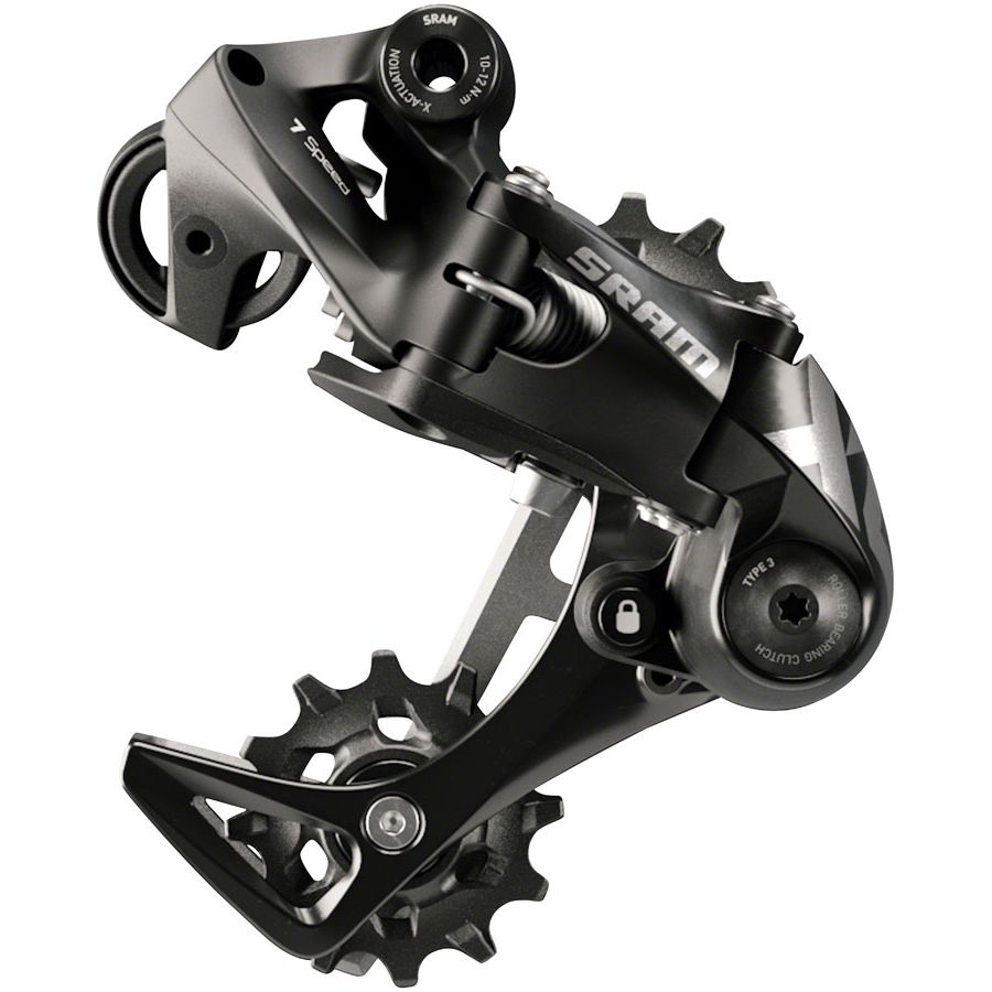 SRAM X01 DH Rear Derailleur - 7-Speed Short Cage Black with Clutch A3