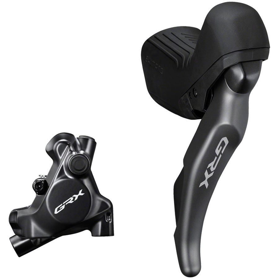Shimano GRX ST-RX820 Shift/Brake Lever BR-RX820 Hyd Disc Brake Caliper - Right/Rear 12-Speed Flat Mount Caliper For 25mm Mount