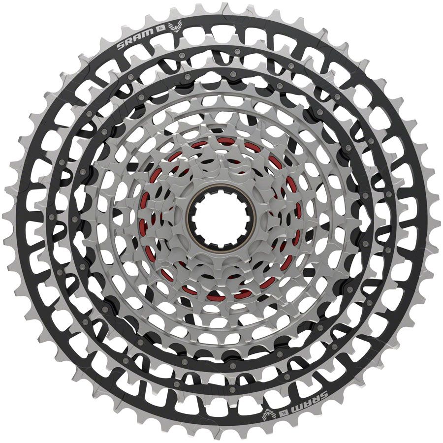 SRAM XX SL Eagle T-Type XS-1299 Cassette - 12-Speed 10-52t For XD Driver Silver/BLK