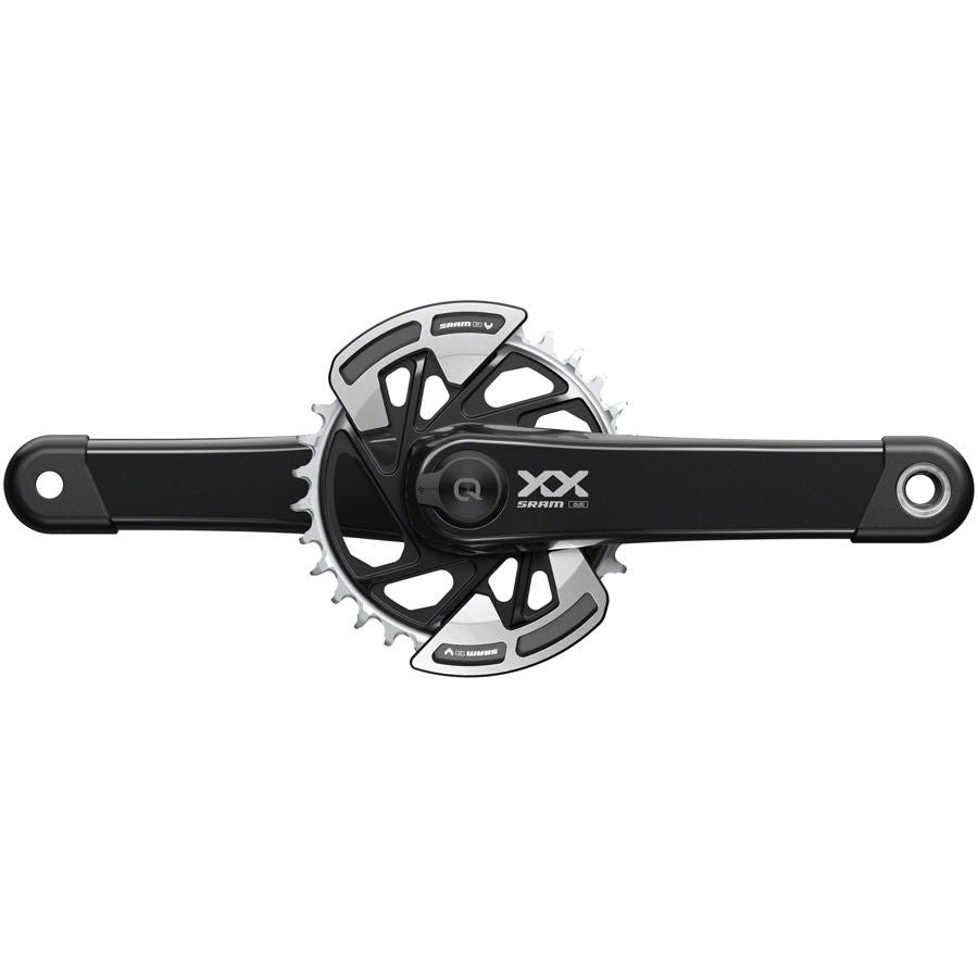 SRAM XX Eagle T-Type AXS Power Meter Wide Crankset - 165mm 12-Spd 32t Chainring Direct Mount 2-Guards PM DUB Spindle BLK