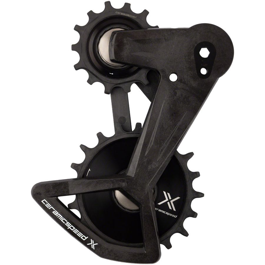 Ceramic Speed OSPW X Pulley Wheel System - For SRAM Eagle T-Type AXS Rear Derailleur BLK Cage BLK Pulley Wheels