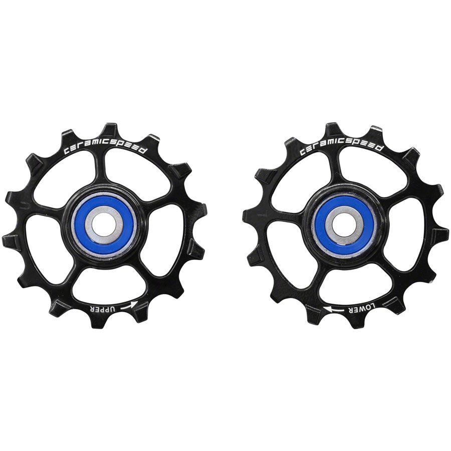CeramicSpeed Pulley Wheels SRAM Eagle/AXS 1 x 12 Speed - 14 Tooth Coated Races Alloy BLK