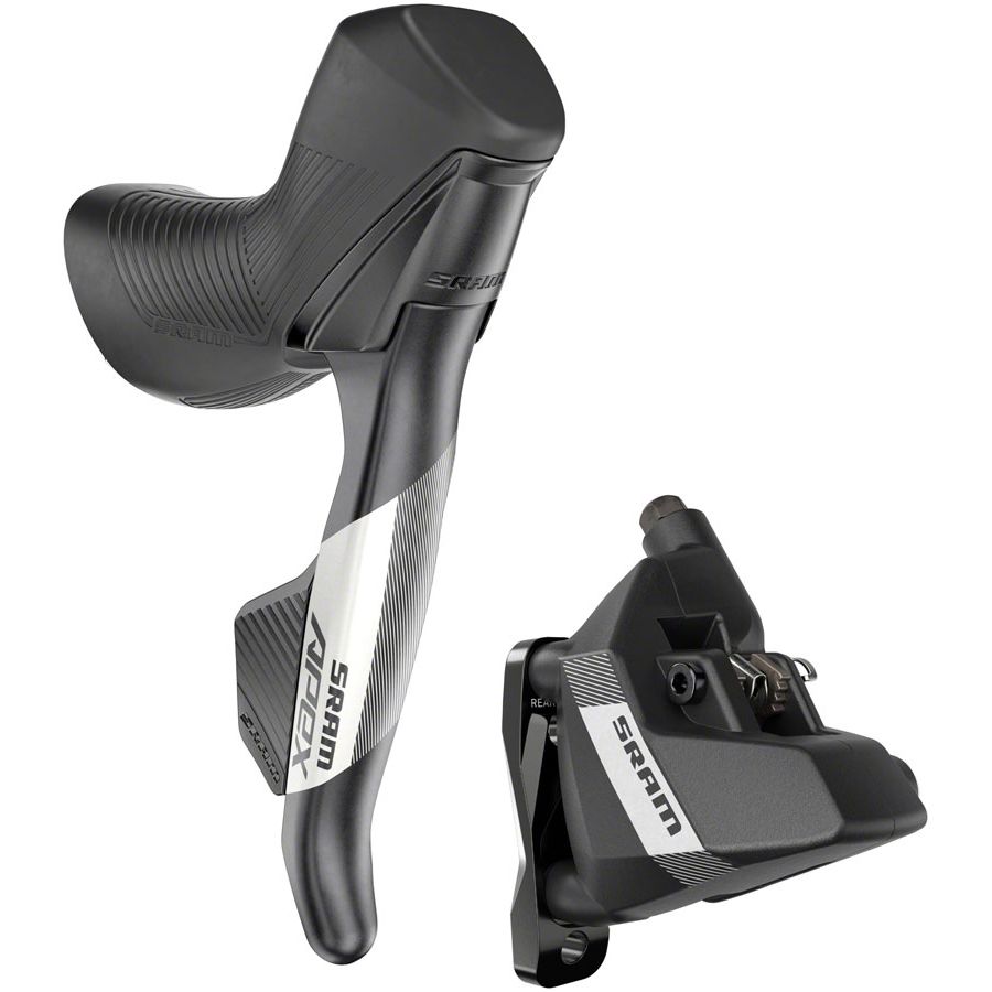 SRAM Apex AXS eTap Shift/Brake Lever Hydraulic Disc Brake Caliper - Right/Rear 12-Speed Flat Mount 20mm Offset BLK D1