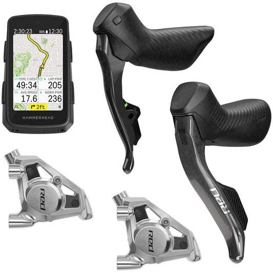 SRAM RED eTap AXS Upgrade Kit - Right Left HRD Shift/Brake Levers Flat Mount Calipers Hammerhead Karoo E1
