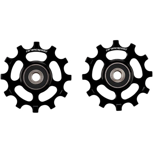 CeramicSpeed Pulley Wheels SRAM AXS Road 12-Speed - 12 Tooth Coated Races Alloy BLK