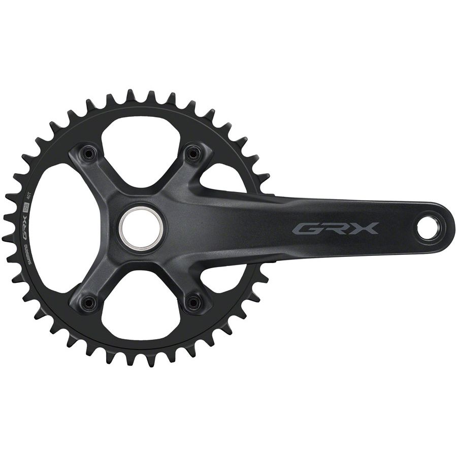 Shimano GRX FC-RX610-1 Crankset - 165mm 12-Speed 40t 110 BCD Hollowtech II Spindle Interface BLK