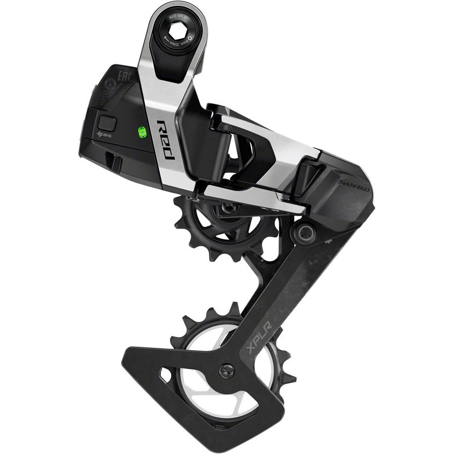 SRAM RED XPLR AXS Rear Derailleur - For RED XPLR 1x 13-Speed 46t Max UDH Hangerless Battery Not Included BLK/Silver E1