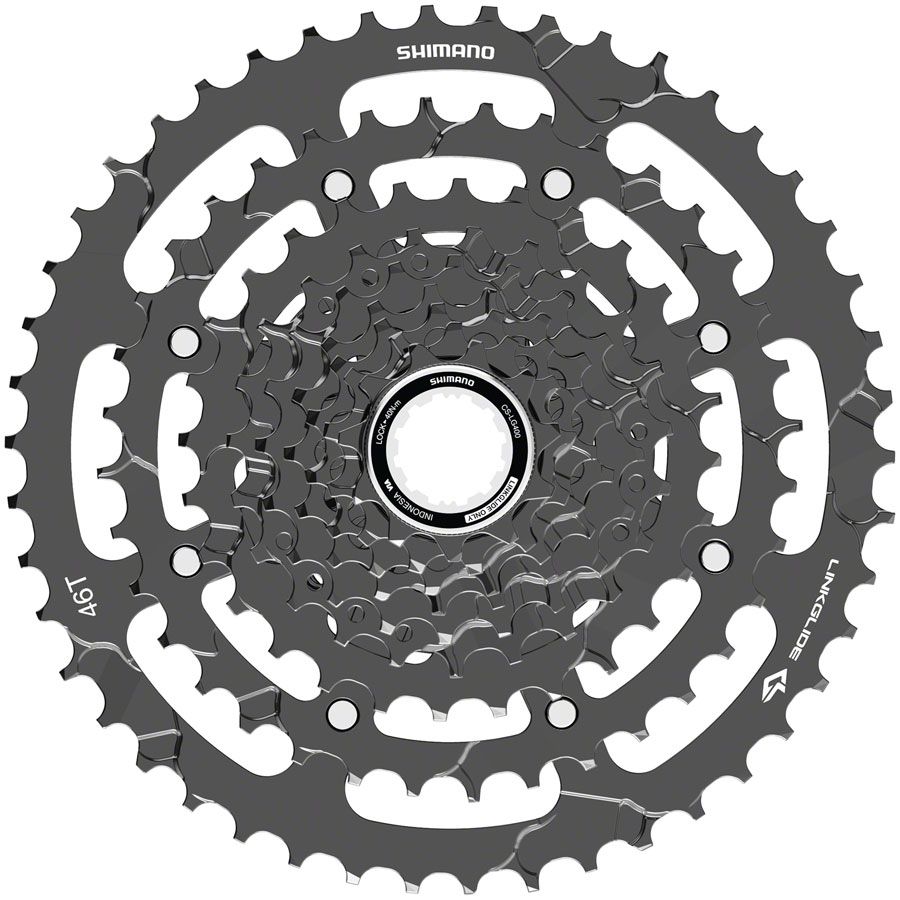 Shimano CUES  CS-LG400-9 Cassette - 9-Speed 11-46t LINKGLIDE Black