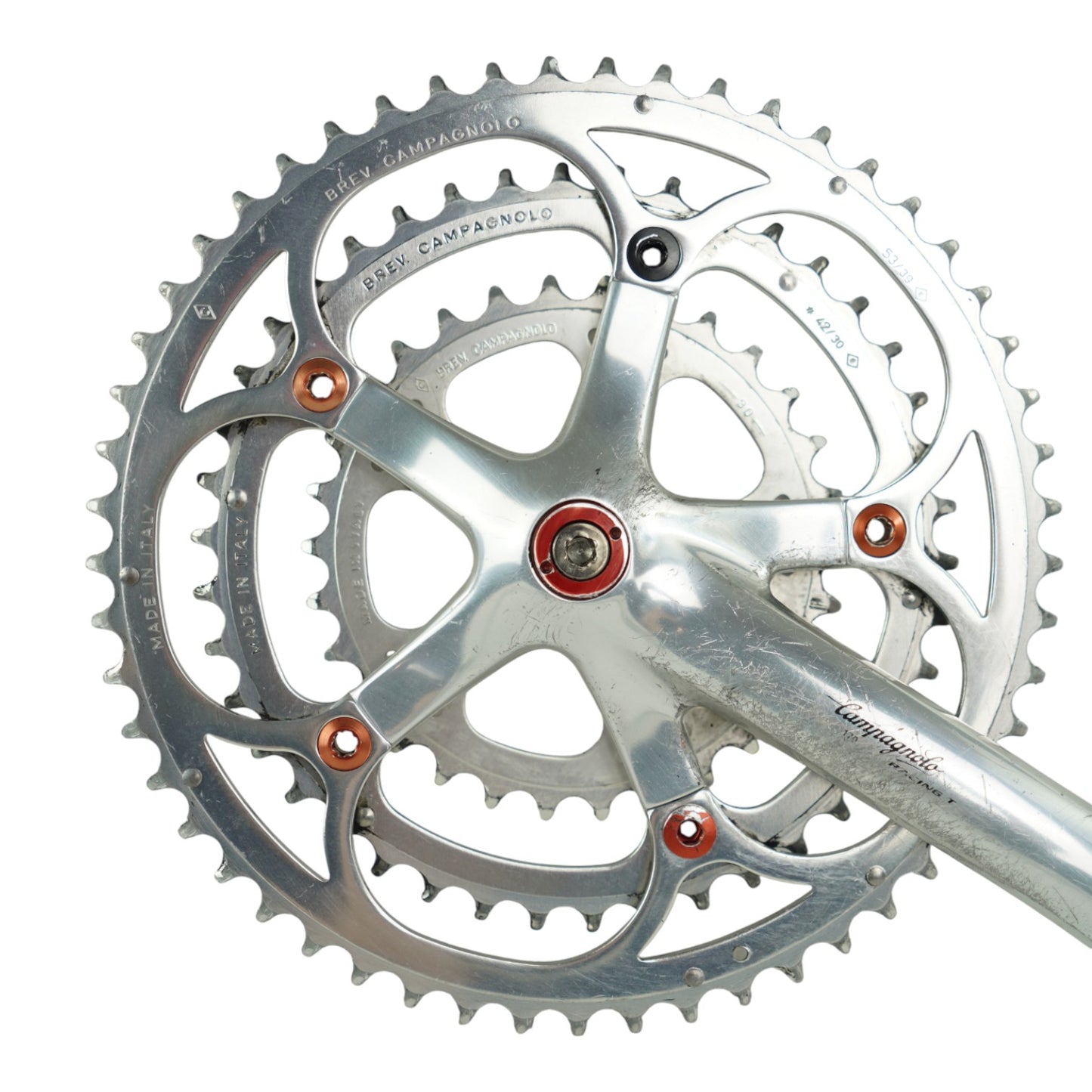 Campagnolo Racing T 170mm 3x Crankset W/ 53/42/30t Chainrings