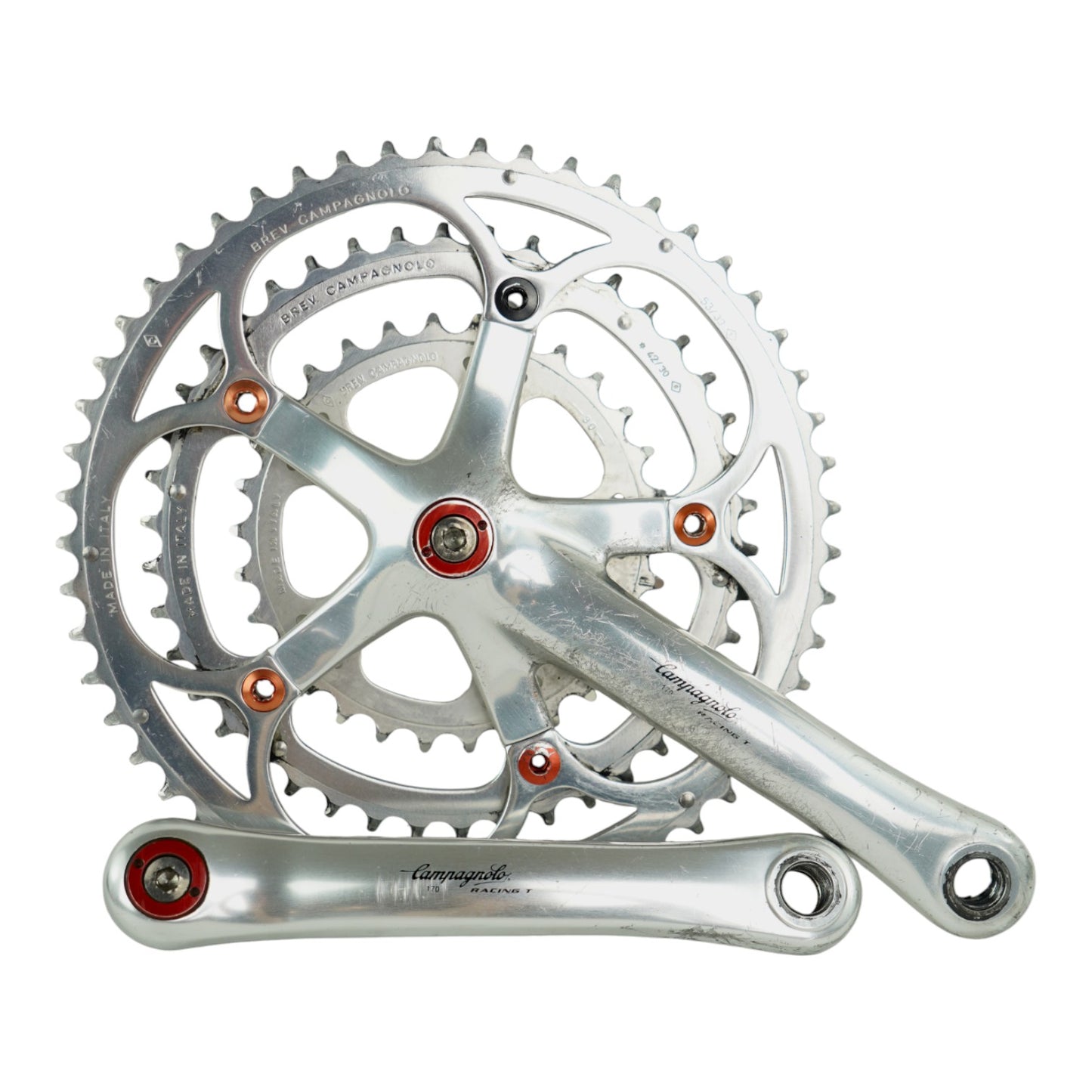 Campagnolo Racing T 170mm 3x Crankset W/ 53/42/30t Chainrings