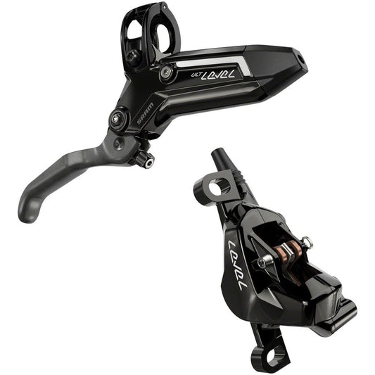 SRAM Level Ultimate Stealth Disc Brake Lever - Rear Post Mount 2-Piston Carbon Lever Titanium Hardware Gloss BLK C1