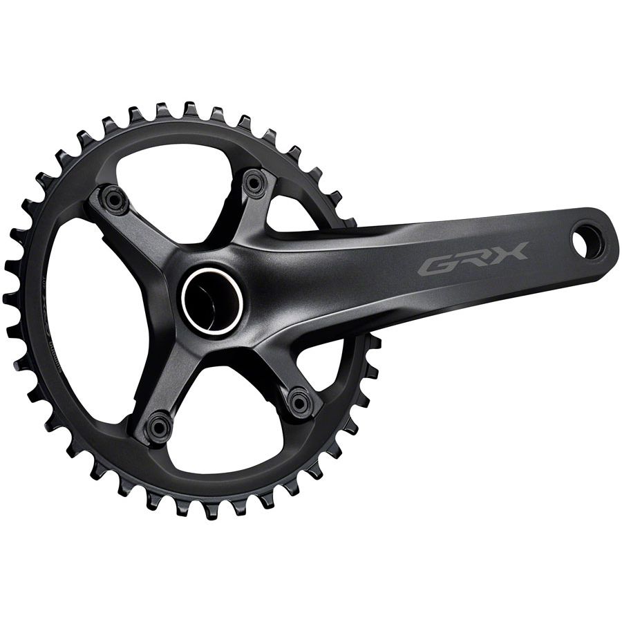 Shimano GRX FC-RX600-1 Crankset - 165mm 11-Speed 40t 110 BCD Hollowtech II Spindle Interface BLK