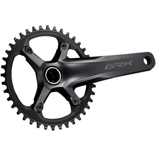 Shimano GRX FC-RX600-1 Crankset - 165mm 11-Speed 40t 110 BCD Hollowtech II Spindle Interface BLK