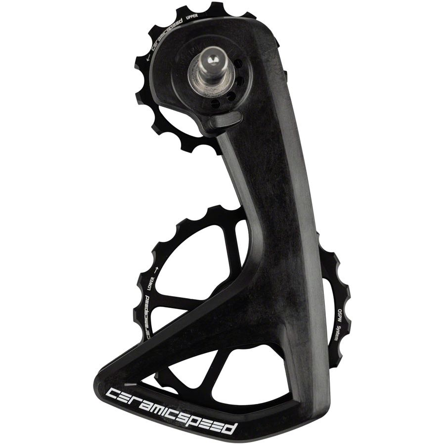 CeramicSpeed OSPW RS Pulley Wheel System Shimano 105 7150 - Aluminum Pulley 5 Spoke Carbon Cage BLK