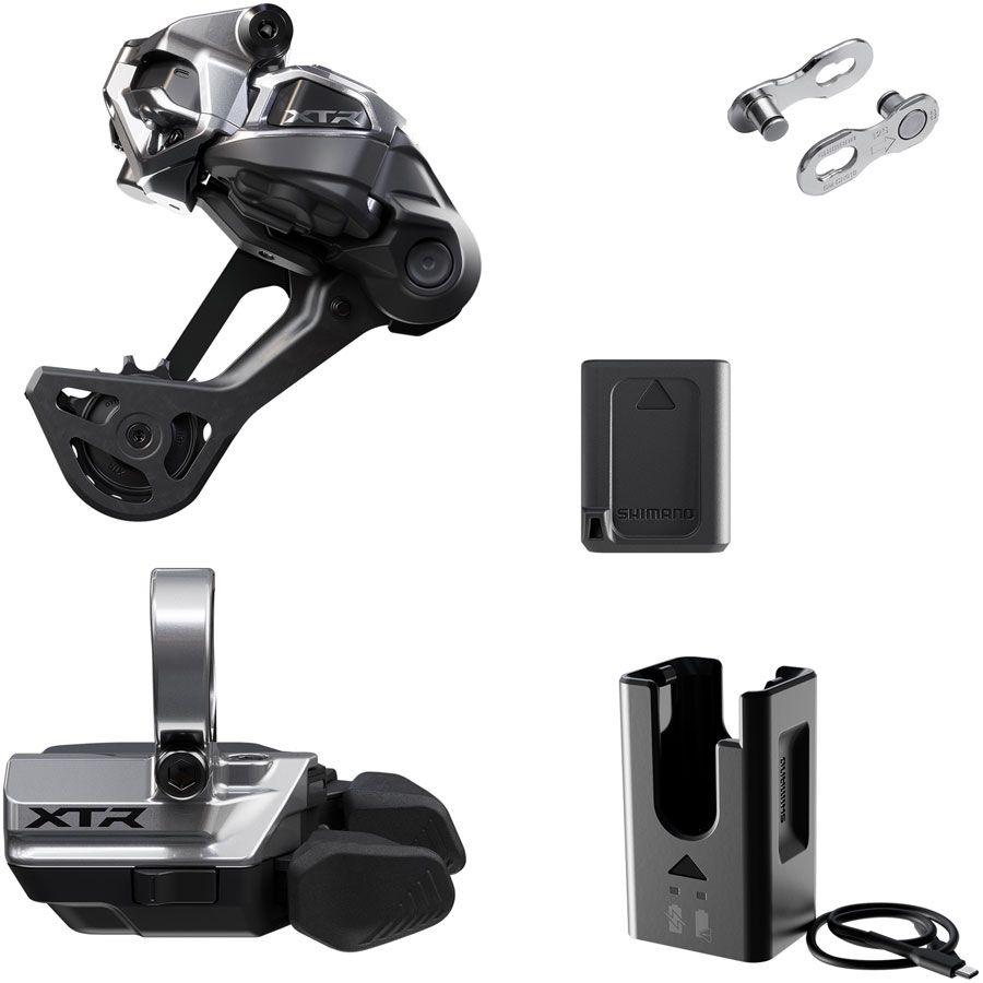 Shimano XTR M9250 Di2 Wireless Upgrade Kit - Includes M9250-SGS Rear Derailleur M9250-R Shifter Battery Charger Quick Link