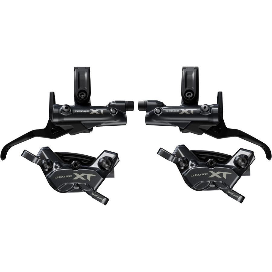 Shimano Deore XT M8200/8220 Disc Brake Upgrade Kit - Right Left BL-M8200 Levers Post Mount Front Rear BR-M8220 4-Piston Calipers