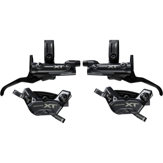 Shimano Deore XT M8200/8220 Disc Brake Upgrade Kit - Right Left BL-M8200 Levers Post Mount Front Rear BR-M8220 4-Piston Calipers