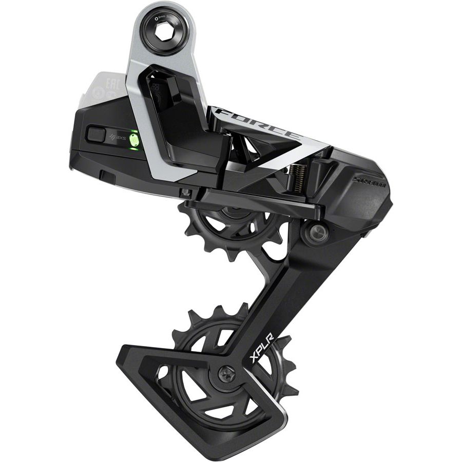 SRAM Force XPLR AXS Rear Derailleur - For Force XPLR 1x 13-Speed 46t Max UDH Hangerless Battery Not Included BLK/Silver E1