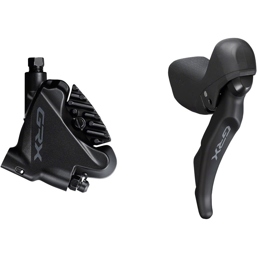 Shimano GRX ST-RX600 Shift/Brake Lever BR-RX400 Hydraulic Disc Brake Caliper - Right/Rear 11-Speed Flat Mount Caliper BLK