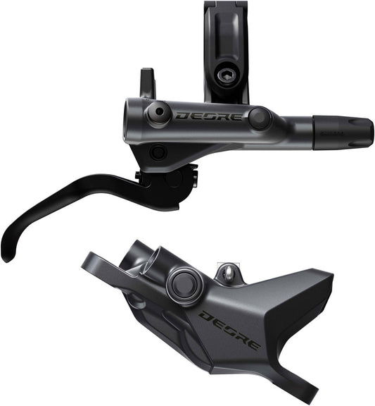 Shimano Deore M6200 Disc Brake Lever - Right/Rear Post Mount 2-Piston Caliper SM-BH90-SS Hose Metal Pads Gray/BLK