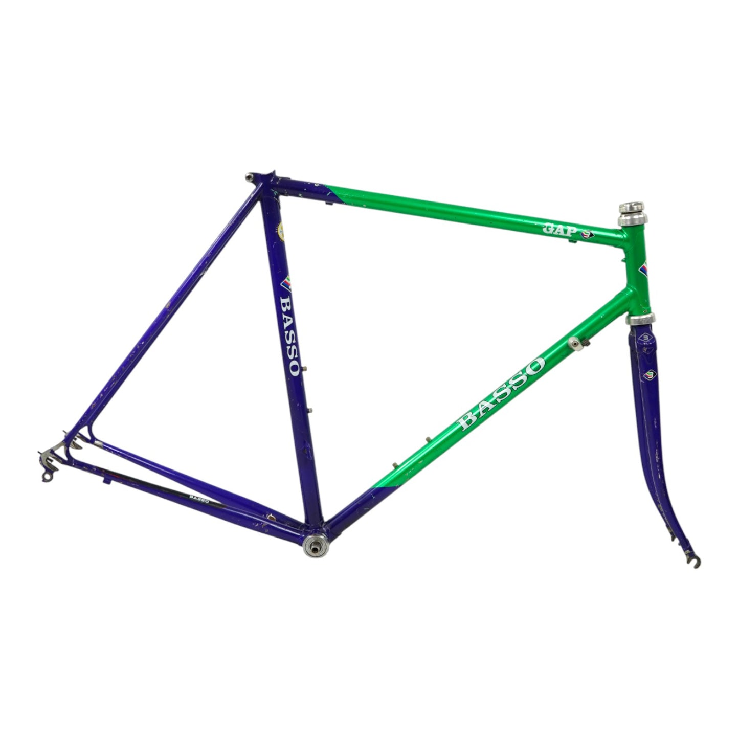56cm Vintage Basso Gap Rim Brake Road Bike Frameset W/ Extras
