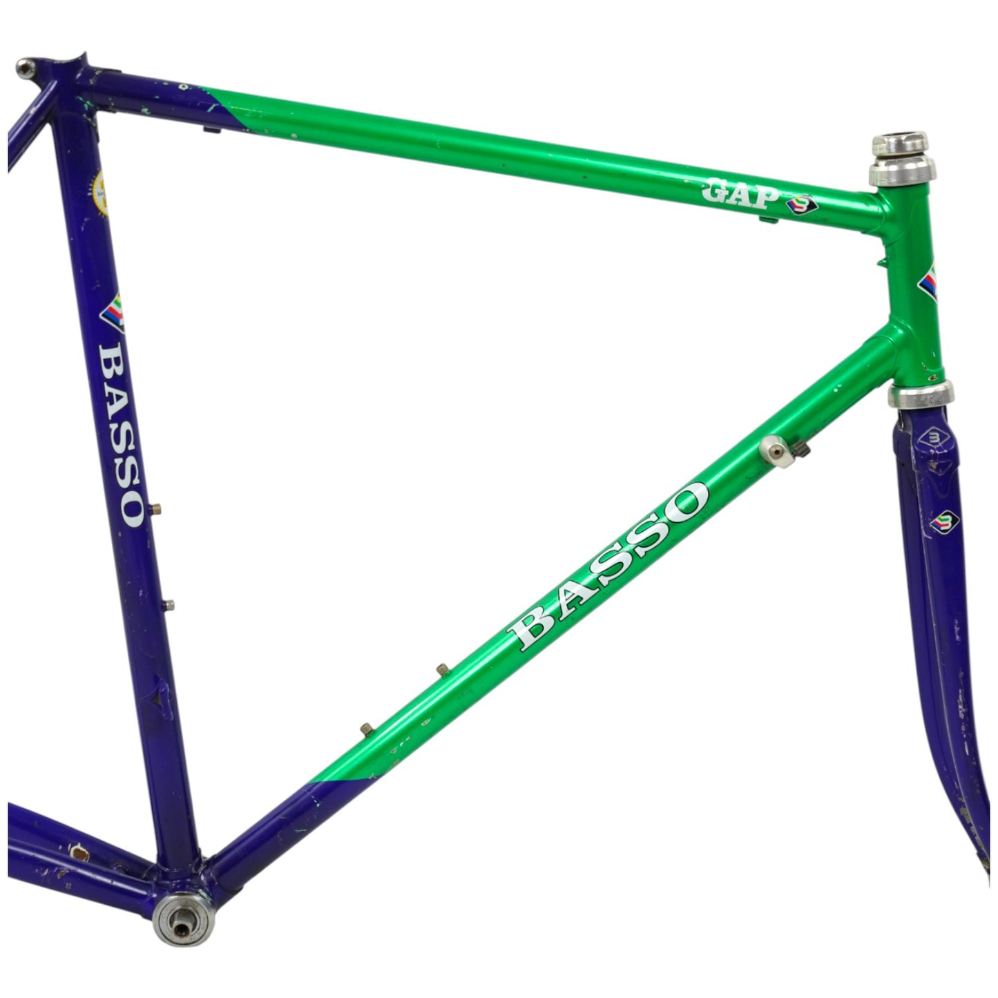 56cm Vintage Basso Gap Rim Brake Road Bike Frameset W/ Extras