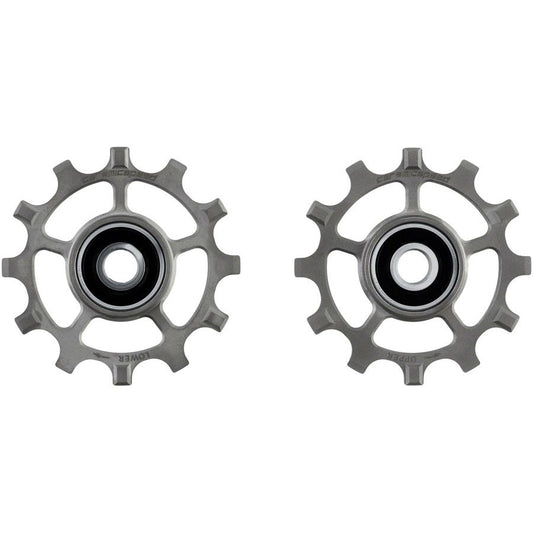 CeramicSpeed Pulley Wheels SRAM AXS Road 12-Speed - 12 Tooth Coated Races Titanium Raw