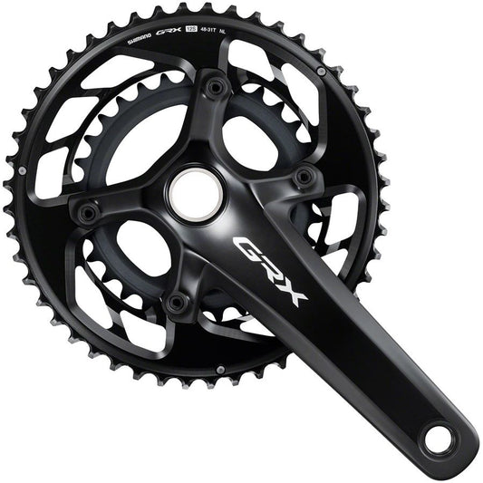 Shimano GRX FC-RX820-2 Crankset - 170mm 12-Speed 48/31t 110/80 BCD Hollowtech II BLK