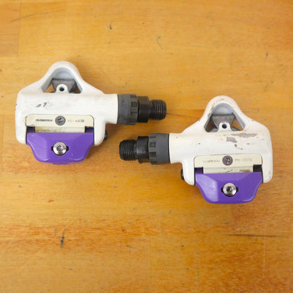 Shimano PD-A525 Clipless Pedals White/Purple Vintage Colorway Road Bike