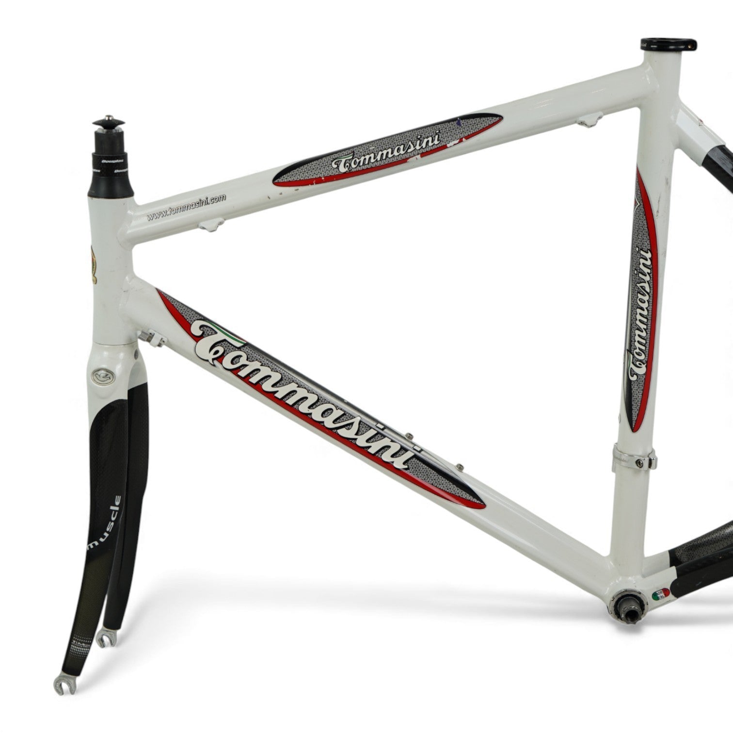 Tommasini Carbo Light 57cm Carbon/Aluminum Frameset Rim Brake with Threaded BB
