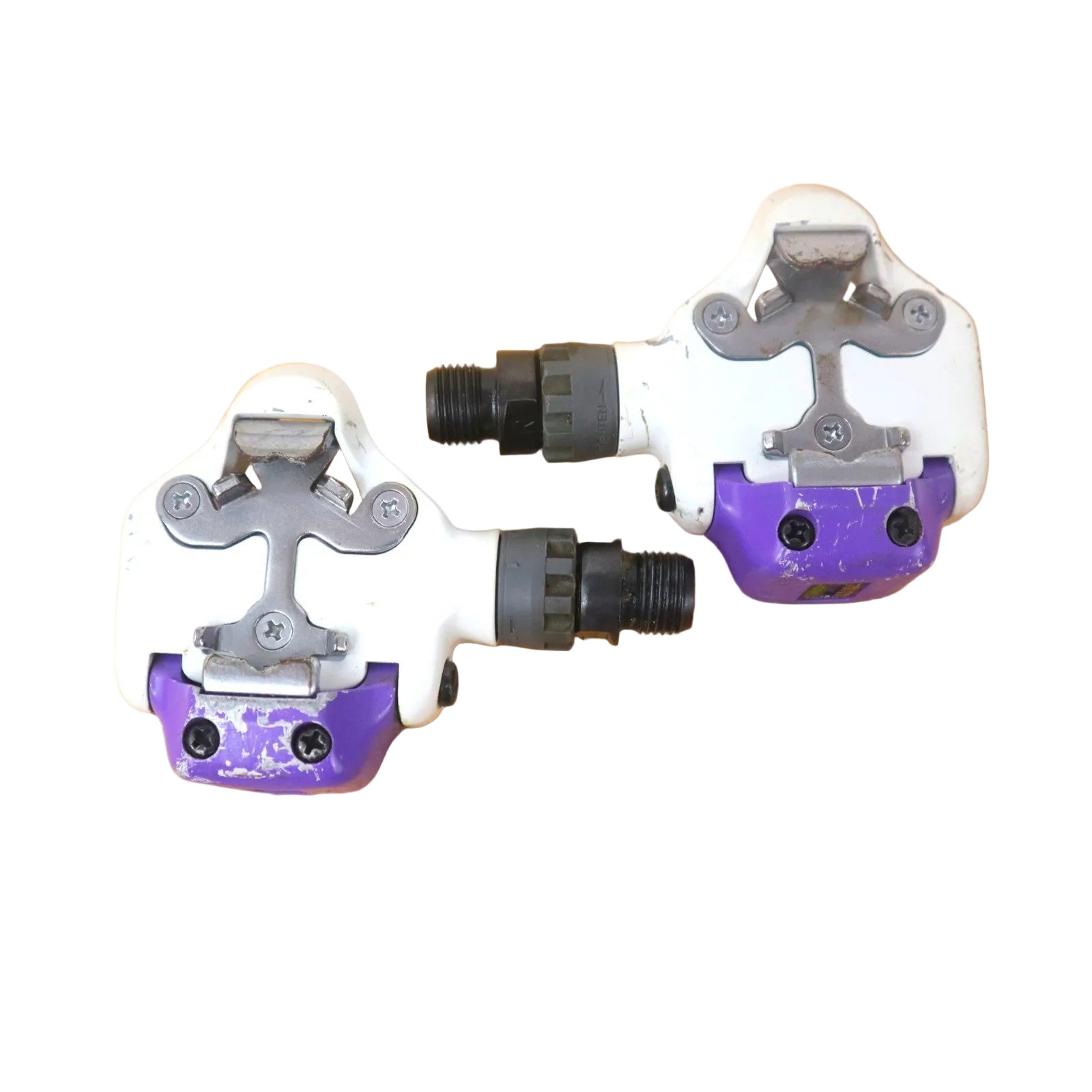 Shimano PD-A525 Clipless Pedals White/Purple Vintage Colorway Road Bike