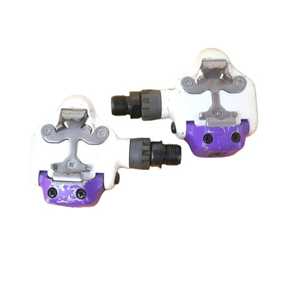 Shimano PD-A525 Clipless Pedals White/Purple Vintage Colorway Road Bike