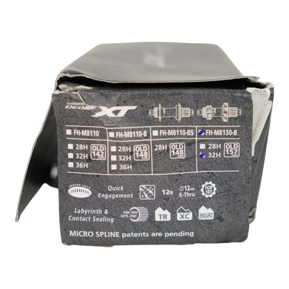 Shimano FH-M8130-B Rear Hub 12x157mm Super Boost 32H Micro Spline Centerlock MTB