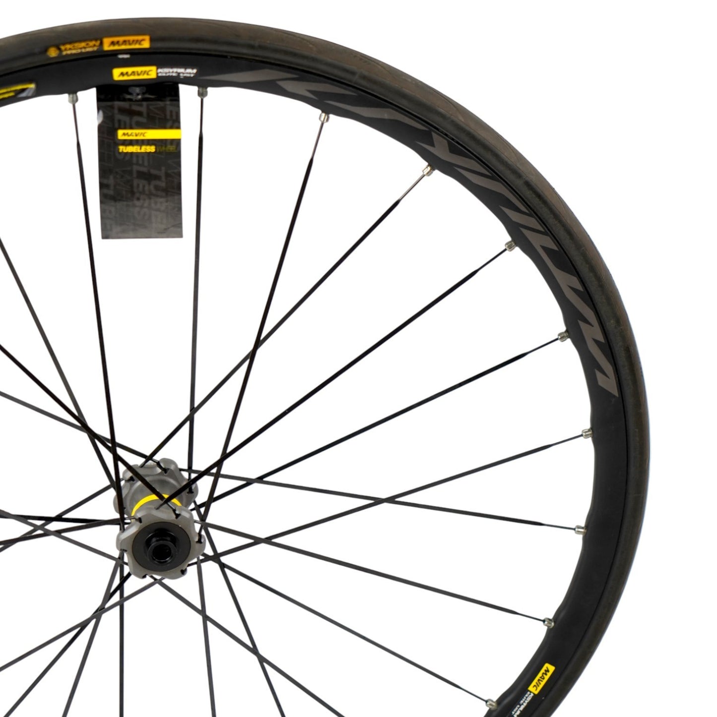 Mavic Ksyrium Elite UST 700c Disc Brake Tubular Front Wheel Thru Axle Road Bike