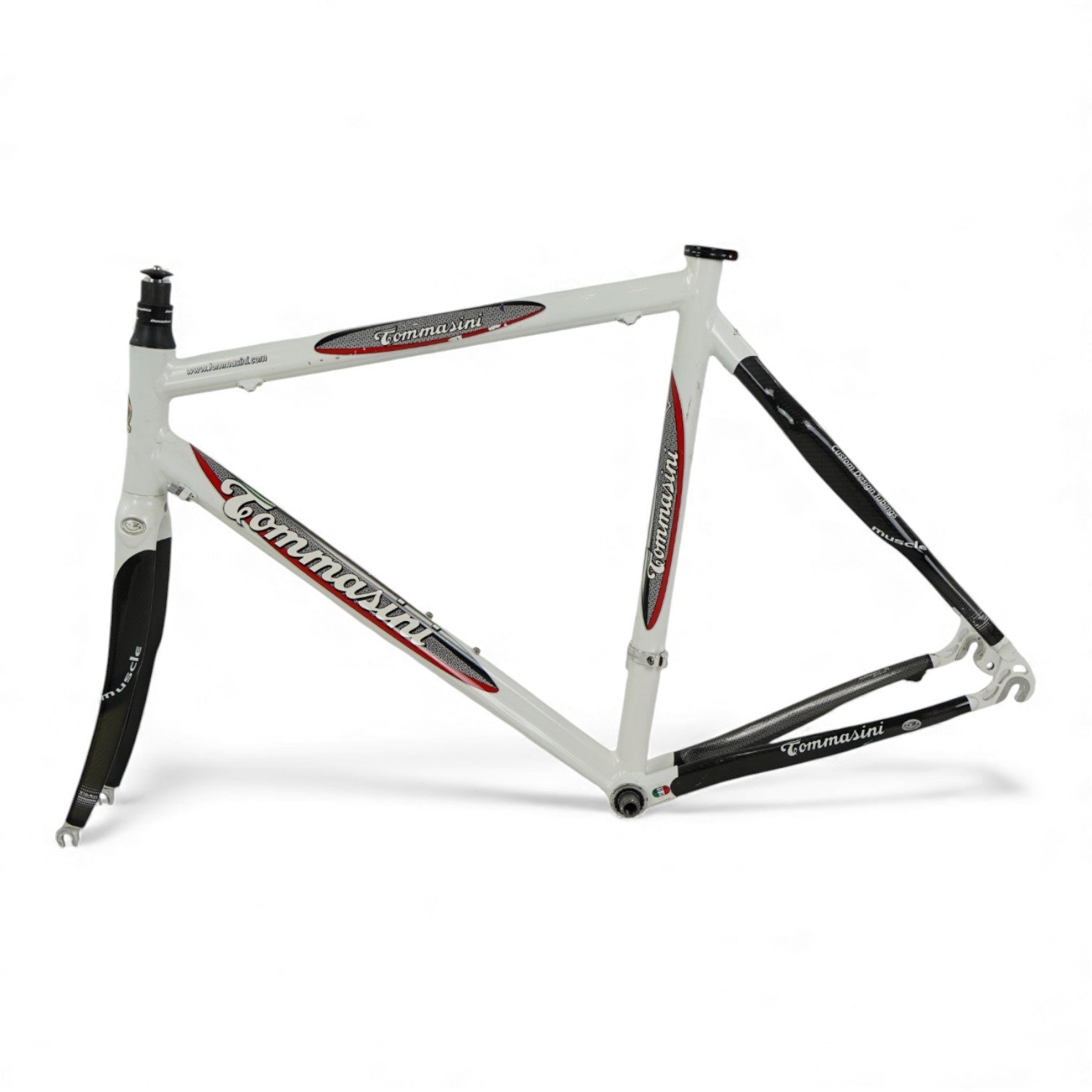 Tommasini Carbo Light 57cm Carbon/Aluminum Frameset Rim Brake with Threaded BB