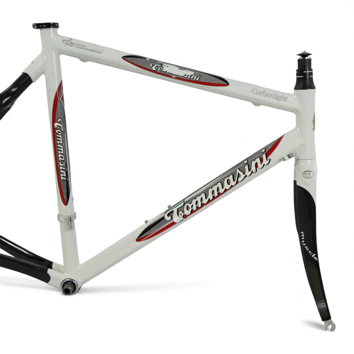 Tommasini Carbo Light 57cm Carbon/Aluminum Frameset Rim Brake with Threaded BB