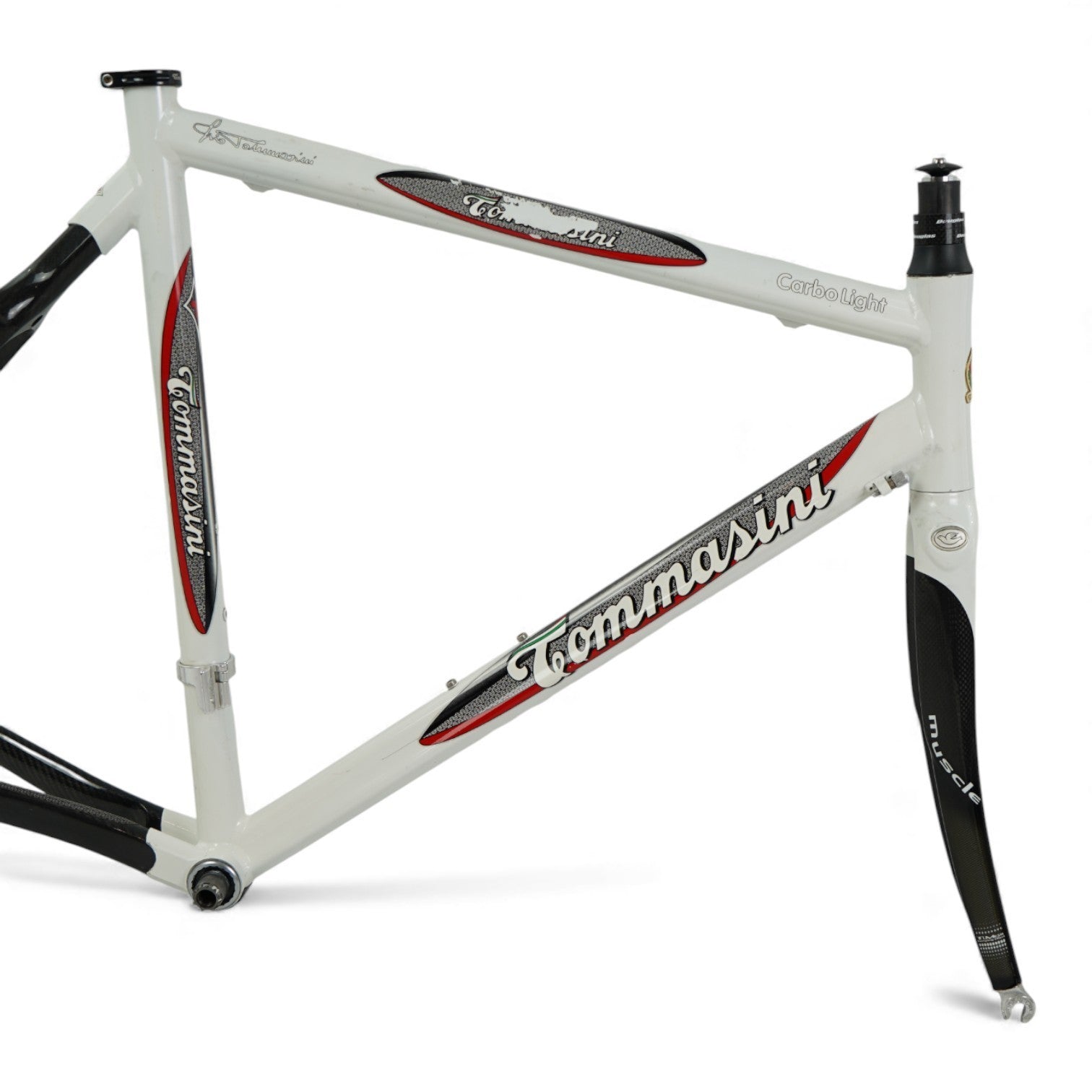Tommasini Carbo Light 57cm Carbon/Aluminum Frameset Rim Brake with Threaded BB