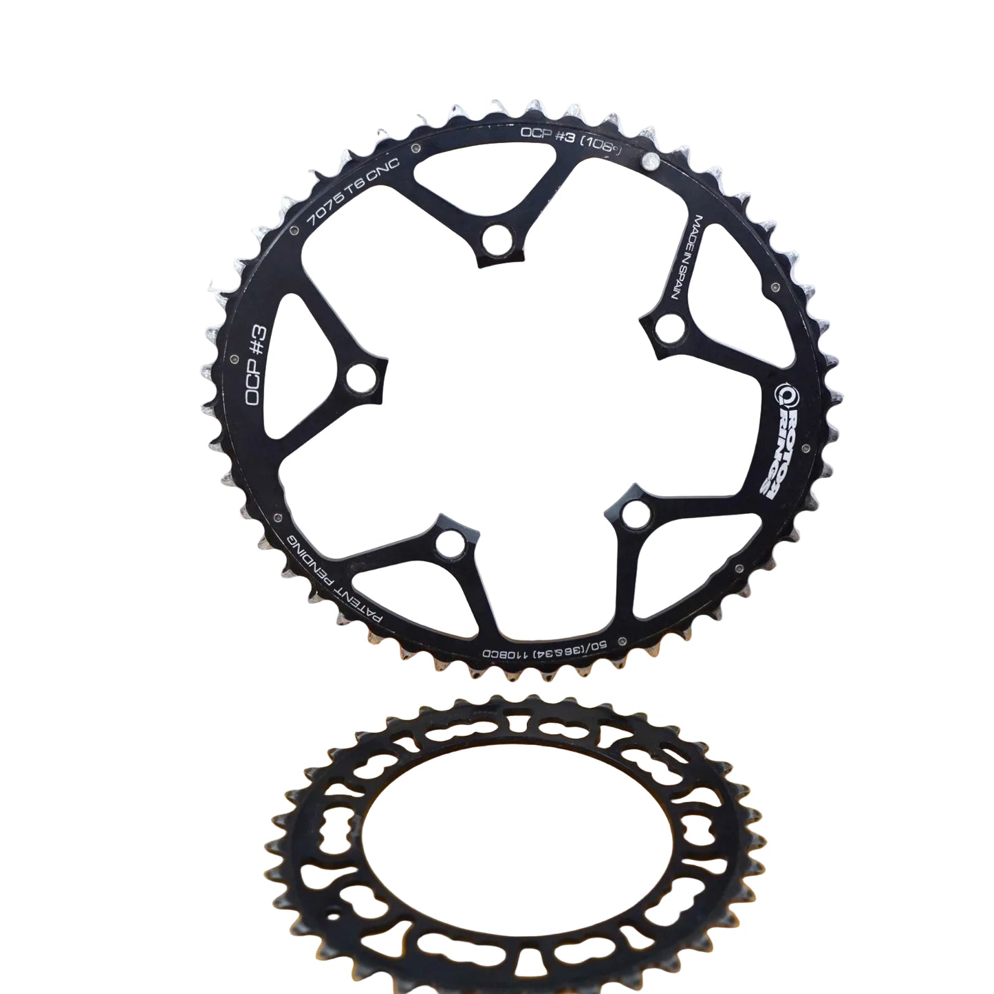 Rotor Q Rings 7075 T6 CNC OCP#3 Oval Front Chainrings 110 BCD 36T & 50T
