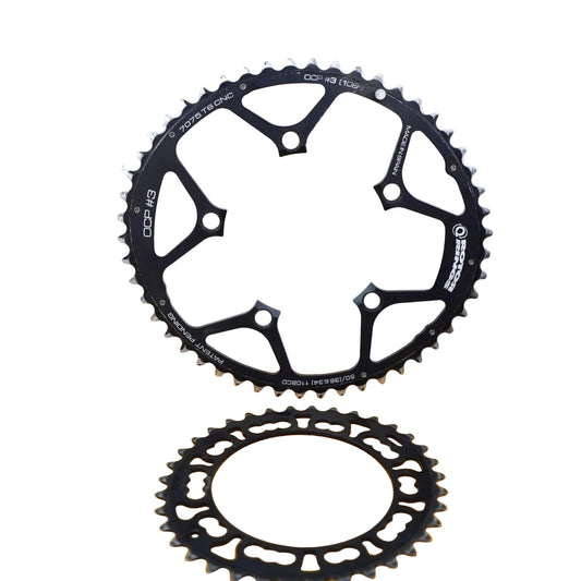 Rotor Q Rings 7075 T6 CNC OCP#3 Oval Front Chainrings 110 BCD 36T & 50T
