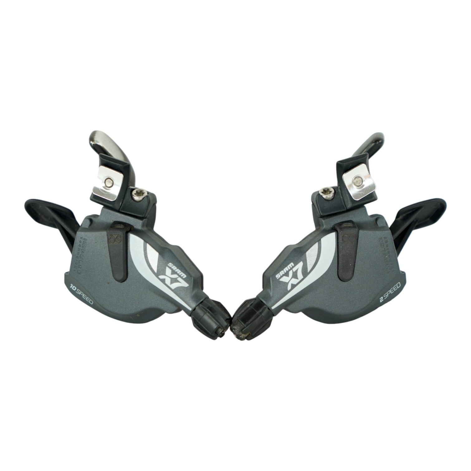 SRAM X7 Shifter Levers Gray Black 2x10 Speed Front & Rear Mountain Bike Part