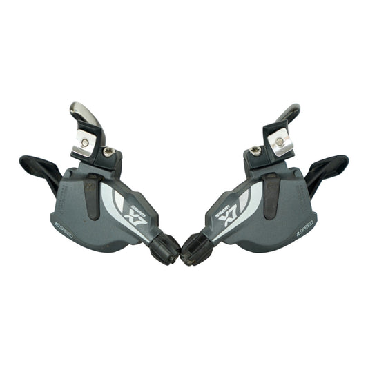 SRAM X7 Shifter Levers Gray Black 2x10 Speed Front & Rear Mountain Bike Part
