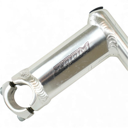 Zoom Quill Stem Silver 120mm Length 22.2mm Clamp Road Bike Part