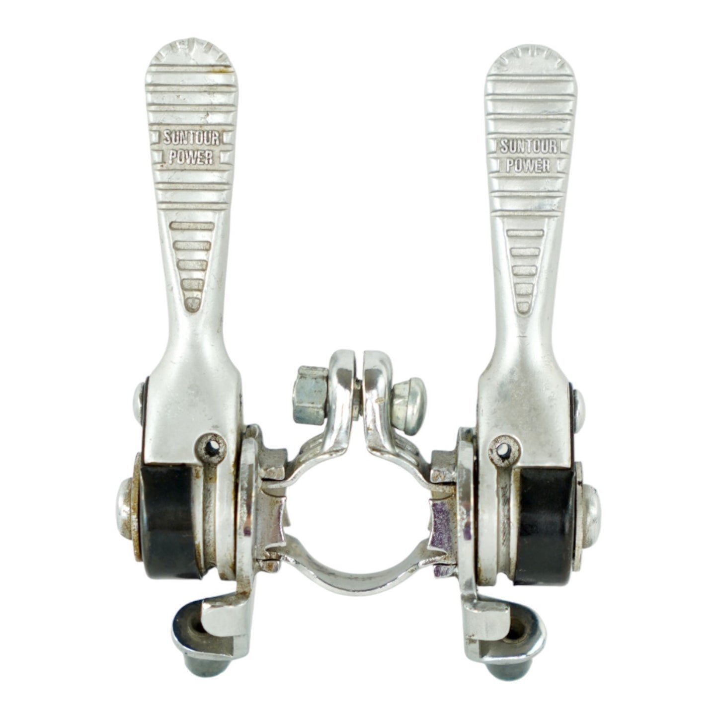 Vintage Suntour Power Downtube Friction Shifter Levers Clamp-On Dual-Lever