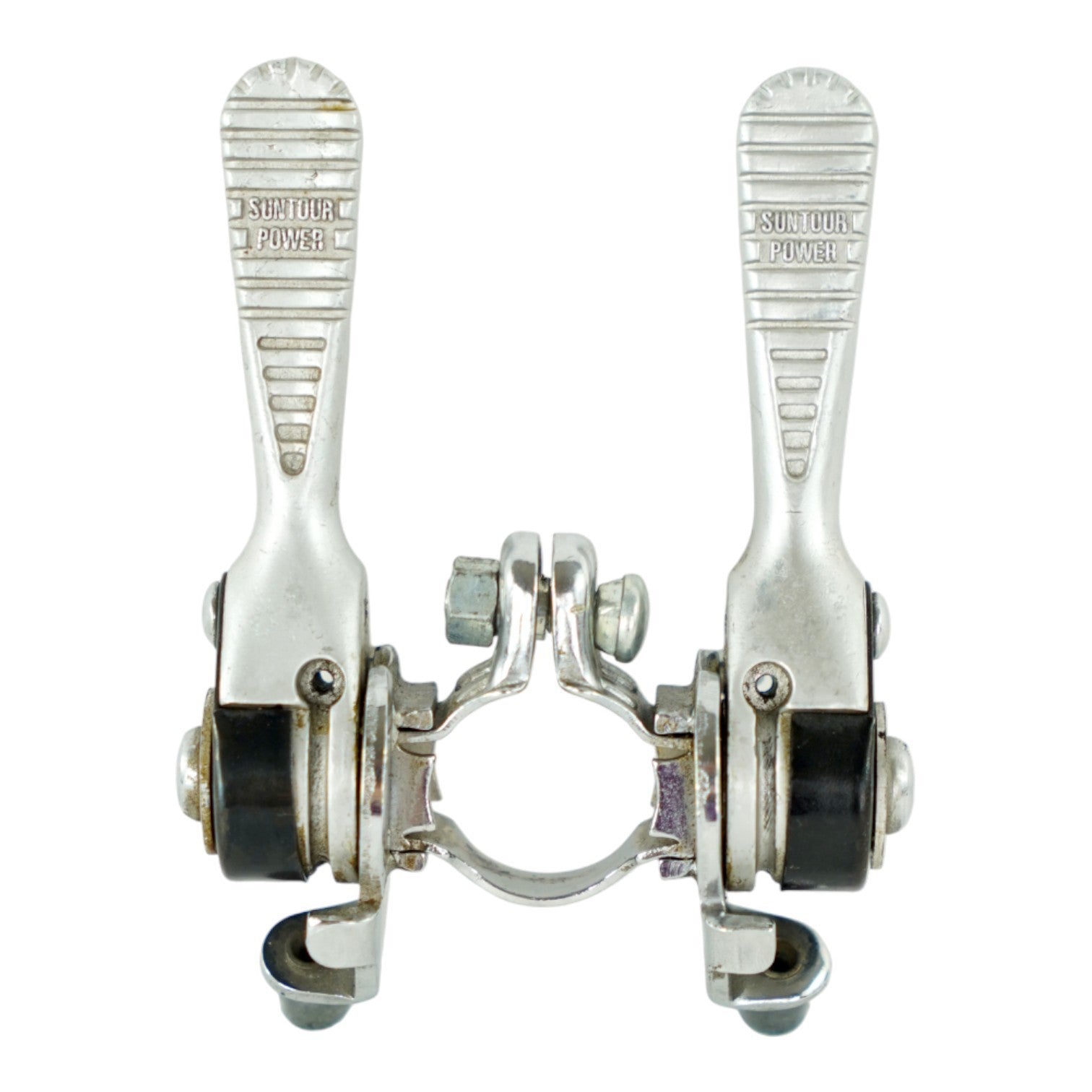Vintage Suntour Power Downtube Friction Shifter Levers Clamp-On Dual-Lever