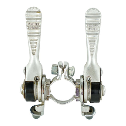 Vintage Suntour Power Downtube Friction Shifter Levers Clamp-On Dual-Lever