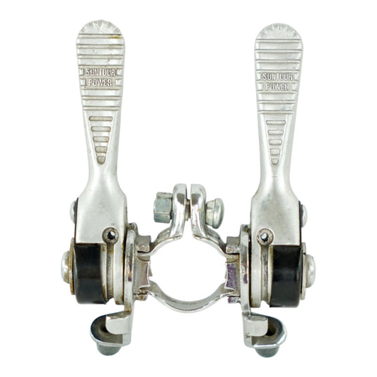 Vintage Suntour Power Downtube Friction Shifter Levers Clamp-On Dual-Lever